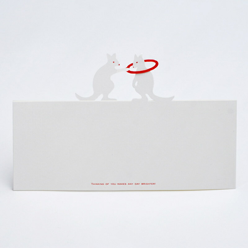 グリーティングカード　ひっかけカード「カンガルー」仕掛けカード／D-BROS