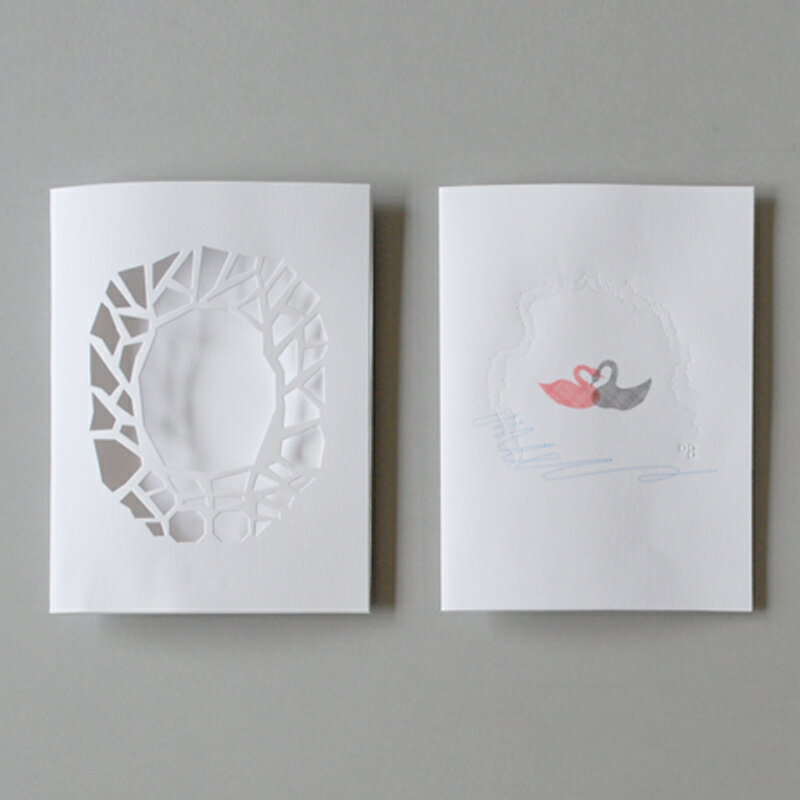 グリーティングカード　CROSSING「スワン」カード／D-BROS