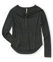 【正規品】エアロポステール レディース■long sleeve shimmer loose henley■グレー■50%polyester,50%rayon【0...