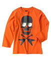 【正規品】Crazy8 長袖Tシャツ◆Skull and Guitars Tee◆オレンジ◆コットン 100%◆キッズ【あす楽対応_関東】【0825】