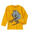 【正規品】Crazy8 長袖Tシャツ◆Bicycling Rhino Tee◆イエロー◆コットン 100%◆キッズ【あす楽対応_関東】【0825】