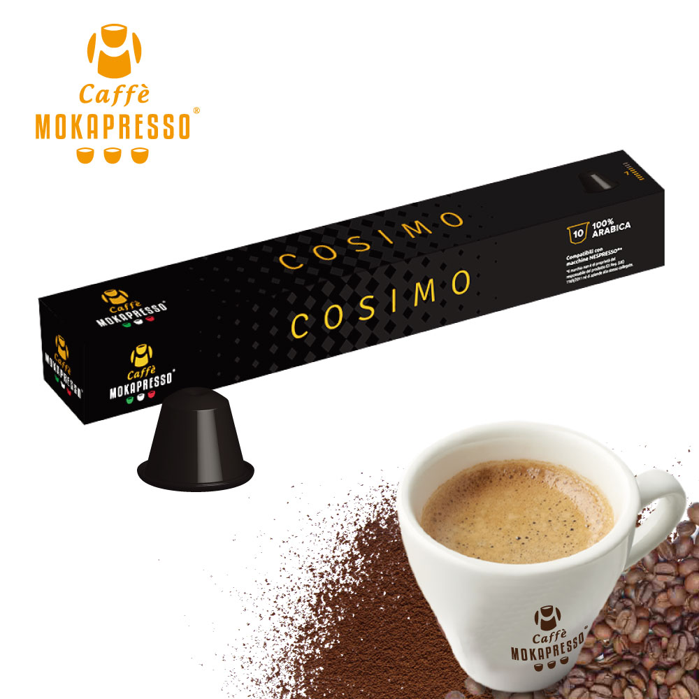 1箱（10カプセル）MOKAPRESSO モカプレッソ　カプセルコーヒーCOSIMO コジモ強さ（7/10）Made in Italyイタリアンコーヒー