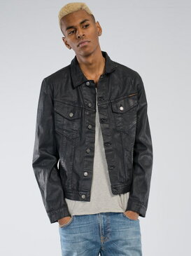 ヌーディージーンズ デニムジャケット PERRY Organic Back 2 Black Black nj40161-5022-b01-L
