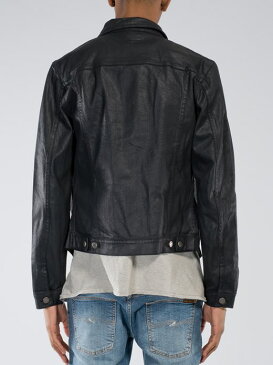 ヌーディージーンズ デニムジャケット PERRY Organic Back 2 Black Black nj40161-5022-b01-L