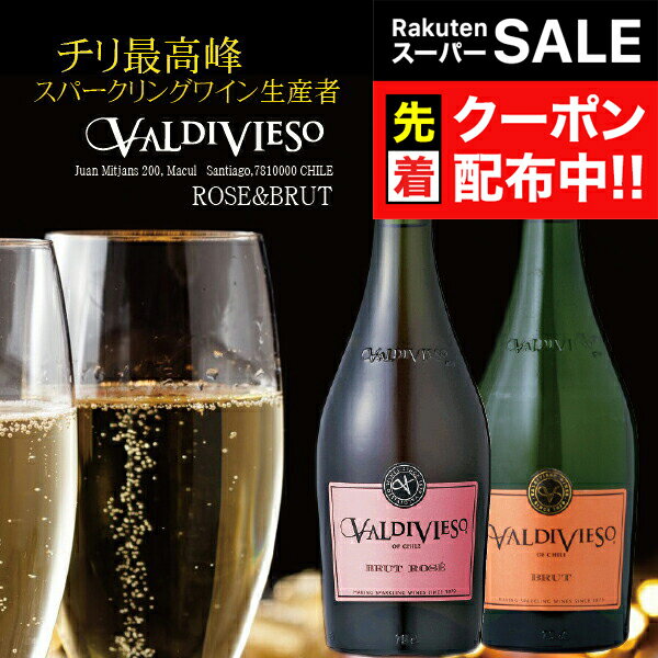 【スーパーSALE★先着クーポン】バルディビエソ ブリュット 白/ロゼ 2本セット750ml×2本