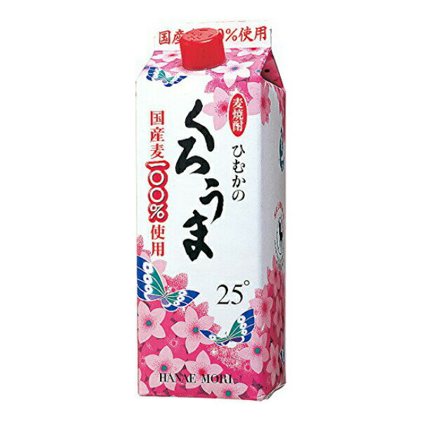 樂天商城 - くろうま 25度 国産麦100％使用 1800mlパック×1ケース（6本）【神楽酒造】《006》