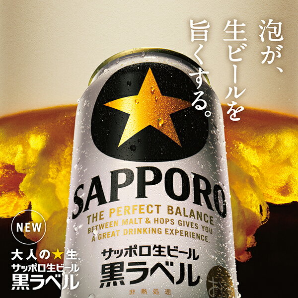 【6ケース】【本州のみ 送料無料】サッポロ ビール 黒ラベル 500ml×6ケース/144本(144)『CSH』