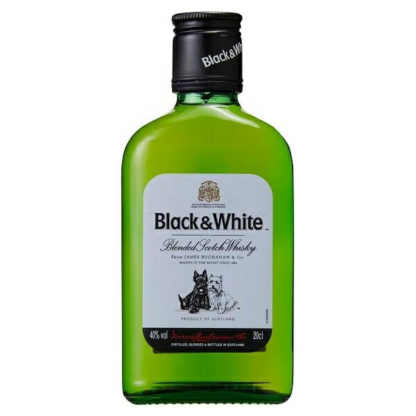 なんと全品10倍！（要エントリー） スコッチ ブレンデッドウイスキー ブラック＆ホワイト 40度 200ml×1本『OMS』