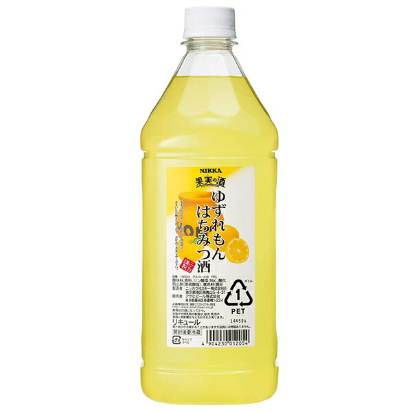 リキュール コンク カクテル ニッカ 果実の酒 ゆずれもんはちみつ酒 1800ml【家飲み】 『HSH』【倉庫A】のサムネイル