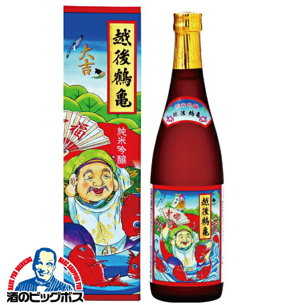 樂天商城 - 日本酒 純米吟醸 越後鶴亀 招福神 純米吟醸 化粧箱入り 720ml×1本『FSH』