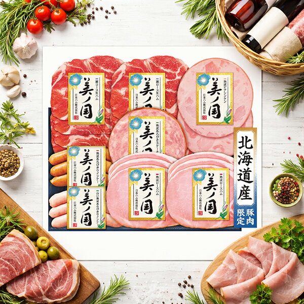 樂天商城 - 【予約】【2026年6月19日以降発送】お中元 ハムギフト 送料無料 日本ハム {UKH-48 北海道 プレミアム 美ノ国}『NHH』 日本ハムギフト ロースハム ハム ギフト セット 詰め合わせ 父の日 御中元