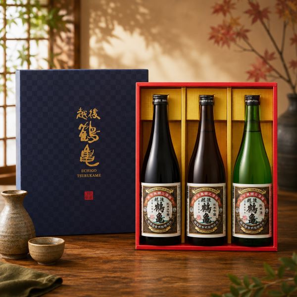 Rakuten - 日本酒ギフト 飲み比べセット 純米大吟醸入り 【本州のみ 送料無料】越後鶴亀 こだわり ギフトセット TC-50 720ml×3本セット『OMS』