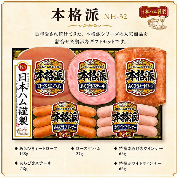 お中元 ハム 夏ギフト ハムギフト 詰め合わせ セット 送料無料 日本ハム {NH-32 本格派}『NHH』 日本ハムギフト ロースハム ハム ギフト セット 詰め合わせ 食品ギフト 御中元 内祝い お返し d-craft-10021958 ドリームクラフト&ビッグボス サンプル画像3