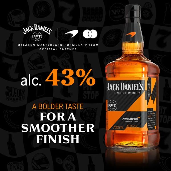 ドリームクラフト&ビッグボスのテネシーウイスキー【最強配送】ジャックダニエル マクラーレン 2026 オールド No.7 43％ 700ml『OMS』正規品 箱付き｜アングル2