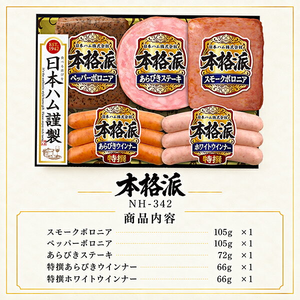 【予約】【2026年11月16日以降出荷】お歳暮 ハム 冬ギフト ハムギフト 詰め合わせ セット 送料無料 日本ハム {NH-342 本格派}『NHH』 日本ハムギフト ロースハム ハム ギフト セット 詰め合わせ 食品ギフト 御歳暮 内祝い お返し d-craft-10023308 ドリームクラフト&ビッグボス サンプル画像2