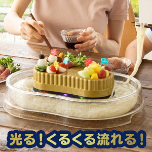 光る!そうめん流し器 そうめん 流し スライダー 流しそうめん機 人気 ファミリー 家庭用 子供 冷麦 夏 お盆 電池式 ライト 誕生日 納涼会 花火大会 アウトドア ソーメン 回る そうめんパーティ おしゃれ 送料無料