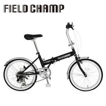 フィールドチャンプ 自転車 折畳み 16インチ シマノ製 6段ギア マウンテンバイク シティサイクル ブラック