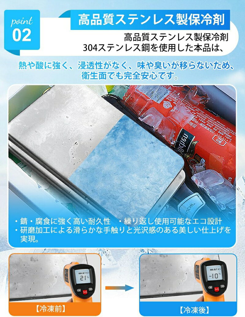 【2026年進化版】保冷剤 驚異の保冷力 最高な冷却用品 防災 長時間 保冷ステンレス...