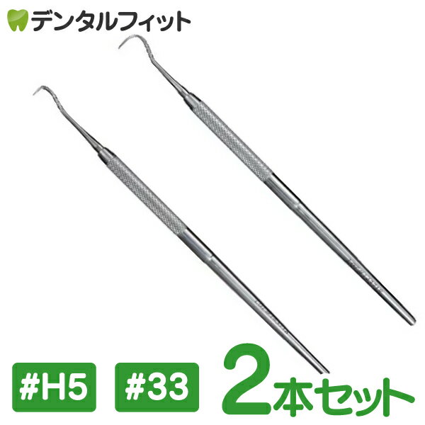 【北陸げんき市★先着100円OFFクーポン有】片頭（片刃）スケーラー #5 1本と#33 1本の2本セット 【歯石取り】【歯垢取り】【ヤニ取り】（メール便10点まで） ポイント消化 ポイント消費【メール便選択で送料無料】