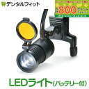 【★最大800P進呈キャンペーン(5/9 20:00-5/16 1:59)】【送料無料】歯科用ルーペ LEDライト ブラック(バッテリー付)※ルーペは別売です