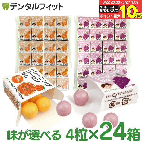 【★エントリー＆店内3点購入でP10倍(6/22 20:00-6/27 1:59迄)】キシリトールガム 歯科専用 味が選べる トレーニング フーセンガム(4粒×..