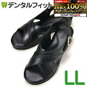 【★エントリー&店内3点購入でP10倍(7/4 20:00-7/11 1:59迄)】ナースシューズ 黒 LL (24.5-25.0cm) 1足 / ナースサンダ...