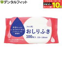 【★エントリー&店内3点購入でP10倍(7/19 20:00-7/26 1:59迄)】大人用おしり拭き 通常サイズ 15×18cm 1パック(100枚)/ 介護 衛生用品 防災グッズ / ノンアルコール 無香料