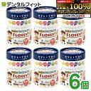 【★ポイント5倍 9/13 0:00-9/15 23:59】こども専用フロス FLOSSY!(フロッシー) 6箱セット(60本入/箱) こどもデンタル フロス 子供 子供用 キシリトール 配合 キッズ フロッシー こどもフロス 味付き 個包装 【送料無料】