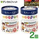 【★ポイント5倍 9/13 0:00-9/15 23:59】こども専用フロス FLOSSY!(フロッシー) 2個セット(1個/60本入) 個包装 こどもデンタル フロス 子供 子供用 キシリトール 配合 キッズ フロッシー こどもフロス 味付き 【送料無料】