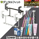 【★ポイント5倍 9/13 0:00-9/15 23:59】山崎実業 tower 洗面戸棚下歯ブラシホルダー タワー 1個 とセットが選べる (ゼブラシ / C...