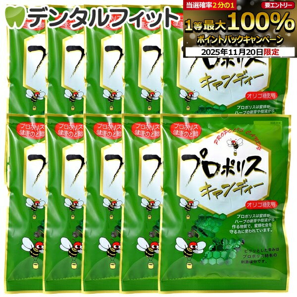 【★エントリーと店内3点購入でP10倍(11/20 20:00-11/27 1:59迄)】森川健康堂 プロポリスキャンディ 10袋(100g/袋) 【送料無料】