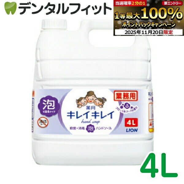 【★ポイント5倍 11/19 23:59迄】キレイキレイ 薬用泡ハンドソープ [LION] フローラルソープの香り 4L詰替