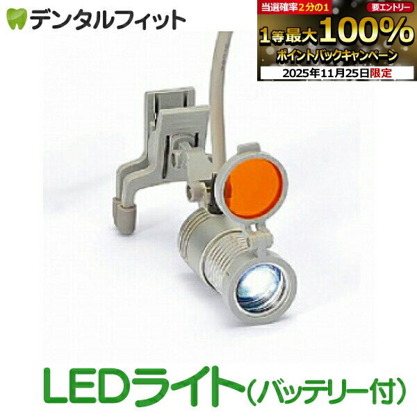 【★エントリーと店内3点購入でP10倍(11/20 20:00-11/27 1:59迄)】歯科用ルーペ LEDライト シルバー(バ..