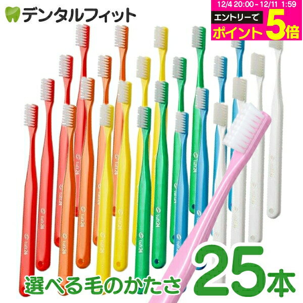 【★エントリーP5倍 12/4-12/11】歯ブラシ タフト24 25本セット オーラルケア 歯科医院用ハブラシ／tuft24（メール便1点まで）【メール便選択で送料無料】