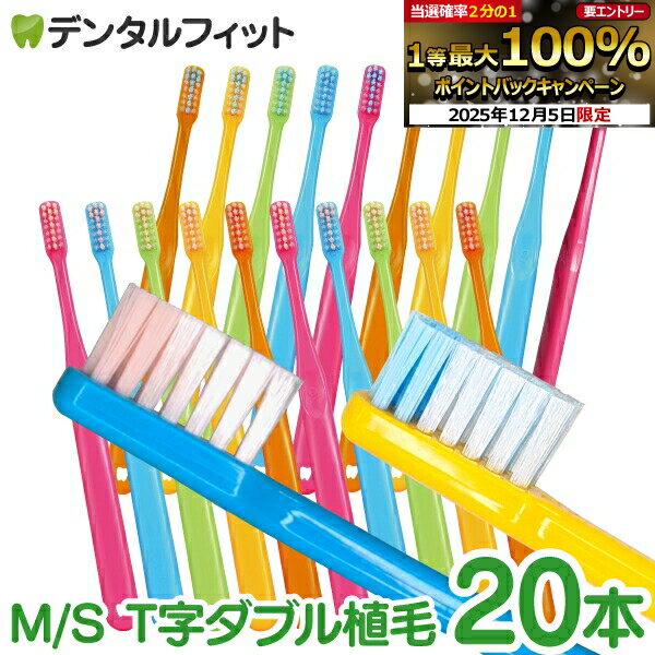 【★エントリーP5倍+先着100円OFFクーポン 12/4-12/11】歯ブラシ Ci PRO PLUS T字ダブル植毛 20本セット（メール便3点まで）【Ciメディカル 歯ブラシ プロプラス】【メール便で送料無料】のサムネイル