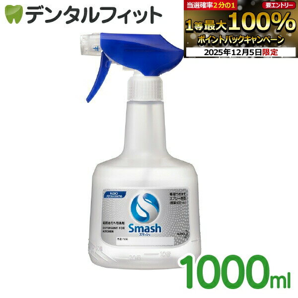 【★エントリーP5倍+先着100円OFFクーポン 12/4-12/11】花王 スマッシュ 専用つめかえスプレー容器 600m..
