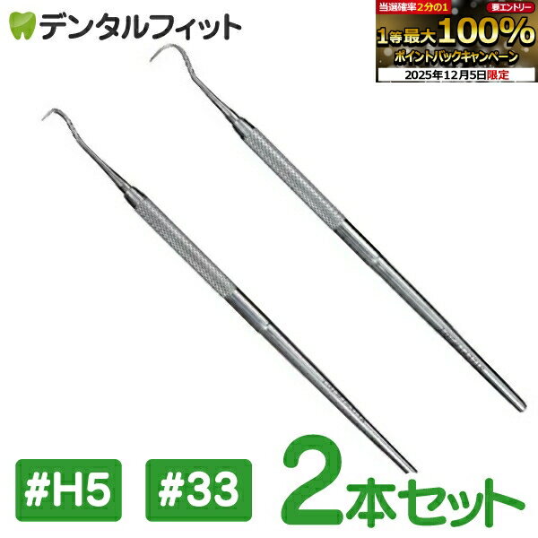 【★50%OFF】片頭（片刃）スケーラー #5 1本と#33 1本の2本セット 【歯石取り】【歯垢取り】【ヤニ取り】（メール便10点まで） ポイント消化 ポイント消費【メール便選択で送料無料】
