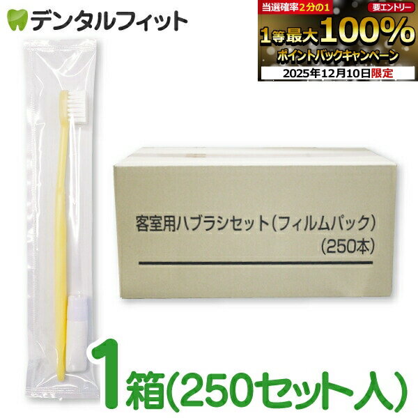 【★15%OFF】ダイト ハニービー24穴 歯ブラシ 1箱(250本入) イエロー 4列 24タフト アメニティ ミニ歯磨き剤付セット スモールヘッド 大容量 まとめ買い アウトドア 業務用 ホテル 宿泊 【送料無料】