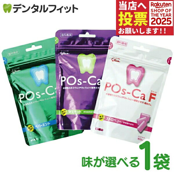 【★ポイント5倍 11/14 10:00-11/16 23:59】キシリトールガム 歯科専用 ポスカ・エフ(POs-Ca F)パウチタ..