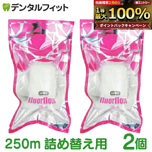 オーラルケア フロアフロス 250m 詰め替え用 (2個) 