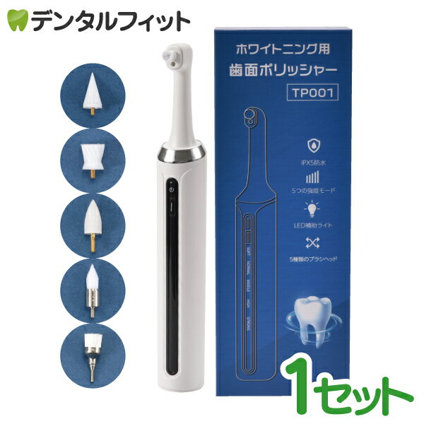 【★ポイント3倍 1/17 0:00-1/20 23:59】ホワイトニング用電動歯面ポリッシャー 1セット TP001 PMTCスク..