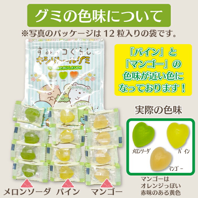 BSA すみっコぐらし キシリトールグミ 3味アソート（メロンソーダ、パイン、マンゴー） お徳用 100粒入 大袋BP