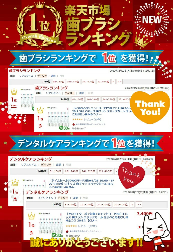 Ciキッズ 歯ブラシ エリックカール はらぺこあおむし柄 MふつうorSやわらかめ 15本...
