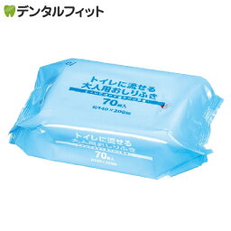 Ciメディカル トイレに流せる大人用 おしりふき 1パック(70枚) / 介護 衛生用品 防災グッズ / ノンアルコール 無香料