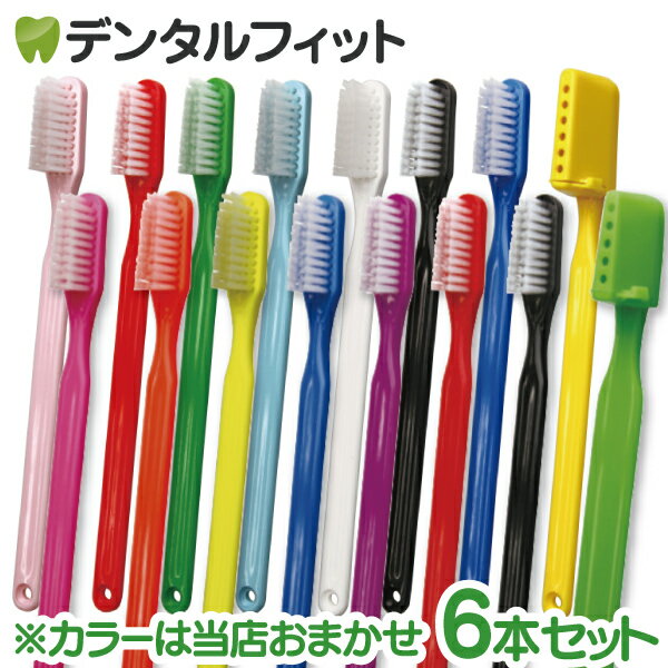 PHB 歯ブラシ 6本セット ※カラーは当店おまかせ アダルト ジュニア パステル ネオン (メール便4点まで)【メール便選択で送料無料】