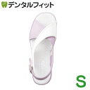 【★222円OFFクーポン+ポイント5倍 ～5/1 23:59迄】【送料無料】カラークロスサンダル ホワイトxラベンダー S / 1足【Ciメディカル ナースサンダル おしゃれ 21.5cm - 22.0cm】