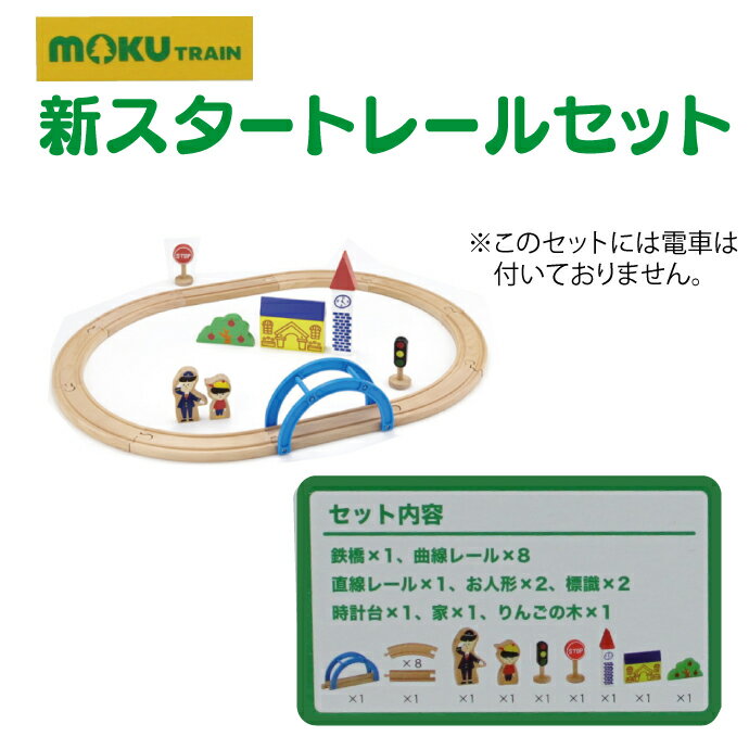 【北陸げんき市★先着100円OFFクーポン有】moku TRAIN (モクトレイン) 新スタートレールセット 【ポポンデッタ 木のおもちゃ 知育玩具 電車 鉄道 】 2