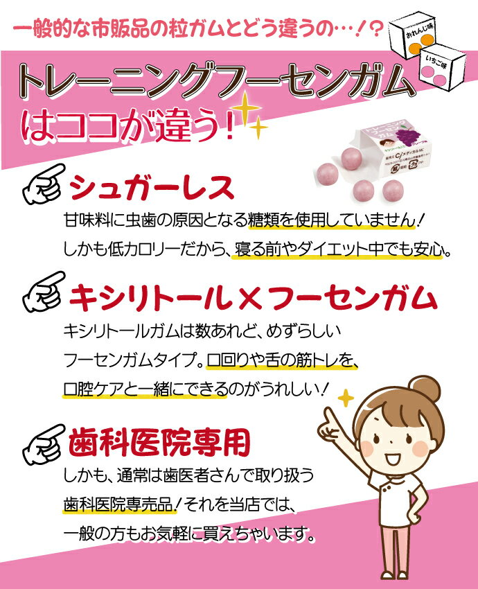 【★エントリーで最大P7倍(2/15-16)】【メール便選択で送料無料】歯科医院専用トレーニングフーセンガム(4粒times;24箱)グレープ味風船ガムキシリトール配合ぶどう風味