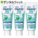 歯磨き粉 チェックアップ ライオン CheckUPジェル ミント 3本(75g／本)【LION ジェルハミガキ フッ素1450ppmF】（メール便2点まで）【メール便選択で送料無料】