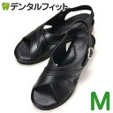 【★ポイント5倍 5/3 0:00 - 5/7 9:59】ナースシューズ 黒 M (22.5-23.0cm) 1足 / ナースサンダル クロスサンダル 【送料無...